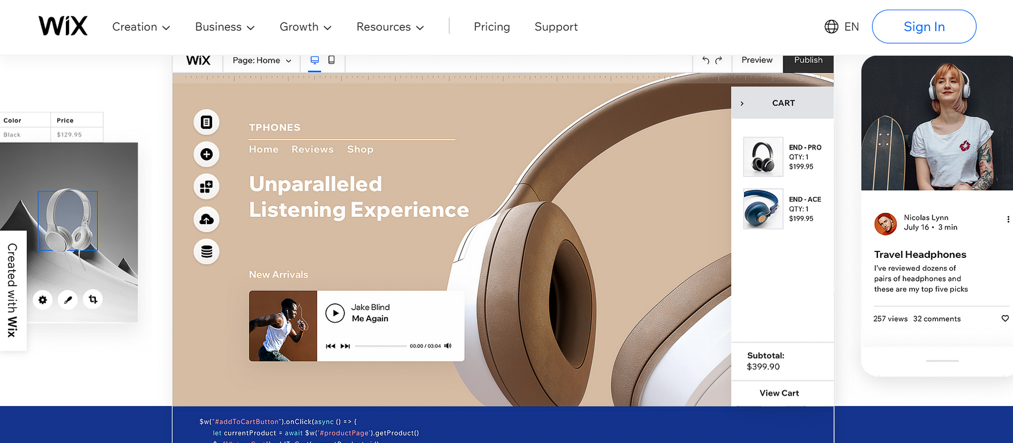 WIX is considered by some as the best platform for travel blogging