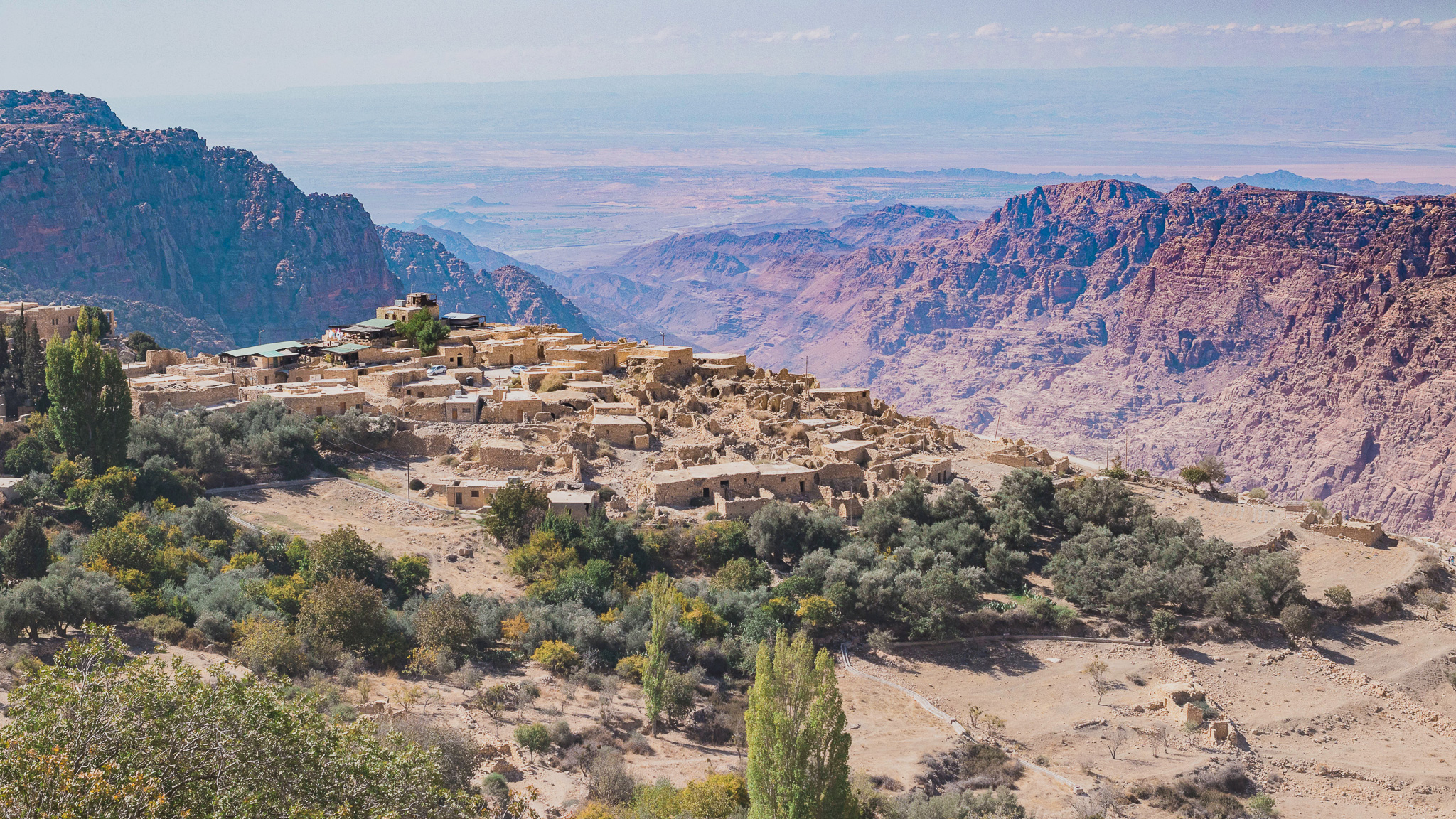 Dana village on the edge of the Dana Biosphere Nature Reserve, a Hidden Gem in Jordan