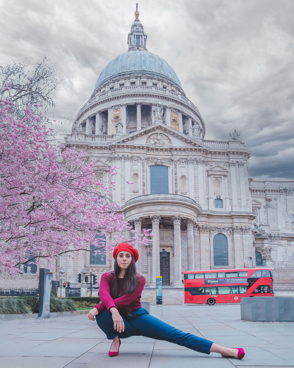 St Paul's Cathedral is one of the places where to find cherry blossoms in London