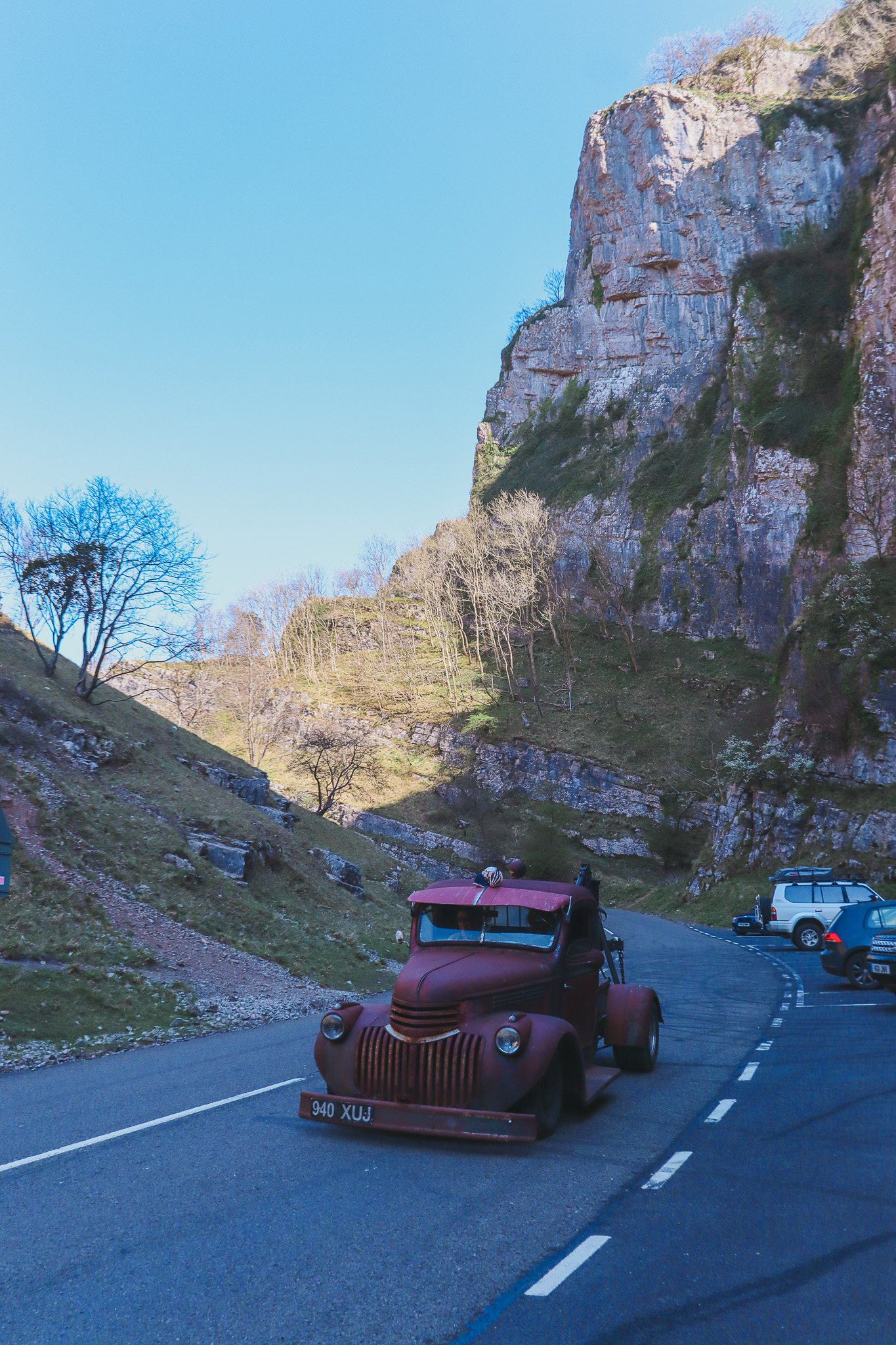 Car meetings in Cheddar Gorge