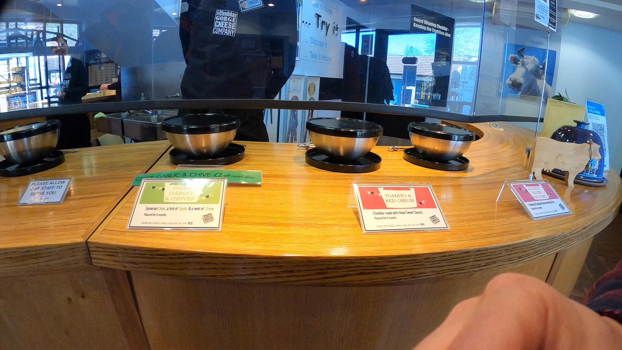 One of the top things to see and do in Cheddar Gorge is Cheese Tasting